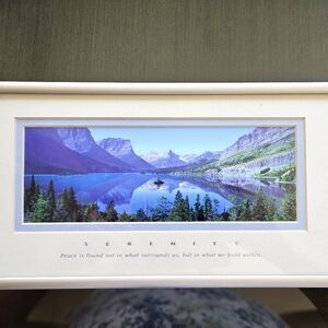 1999 Lifescape Lithograph Serenity Glacier National Park Desktop Framed Print